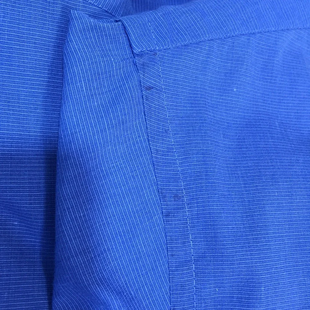 Geoffrey Beene Mens Royal Blue Wrinkle Free Dress Shirt 16.5 34/35 Button Down